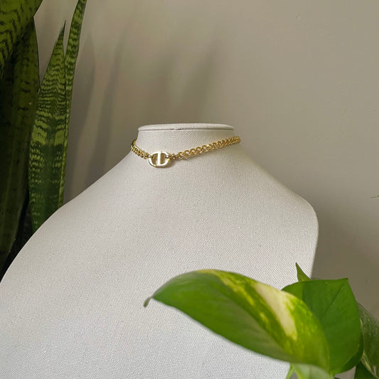 Christian Dior CD Simple Choker Necklace | Reworked Vintage