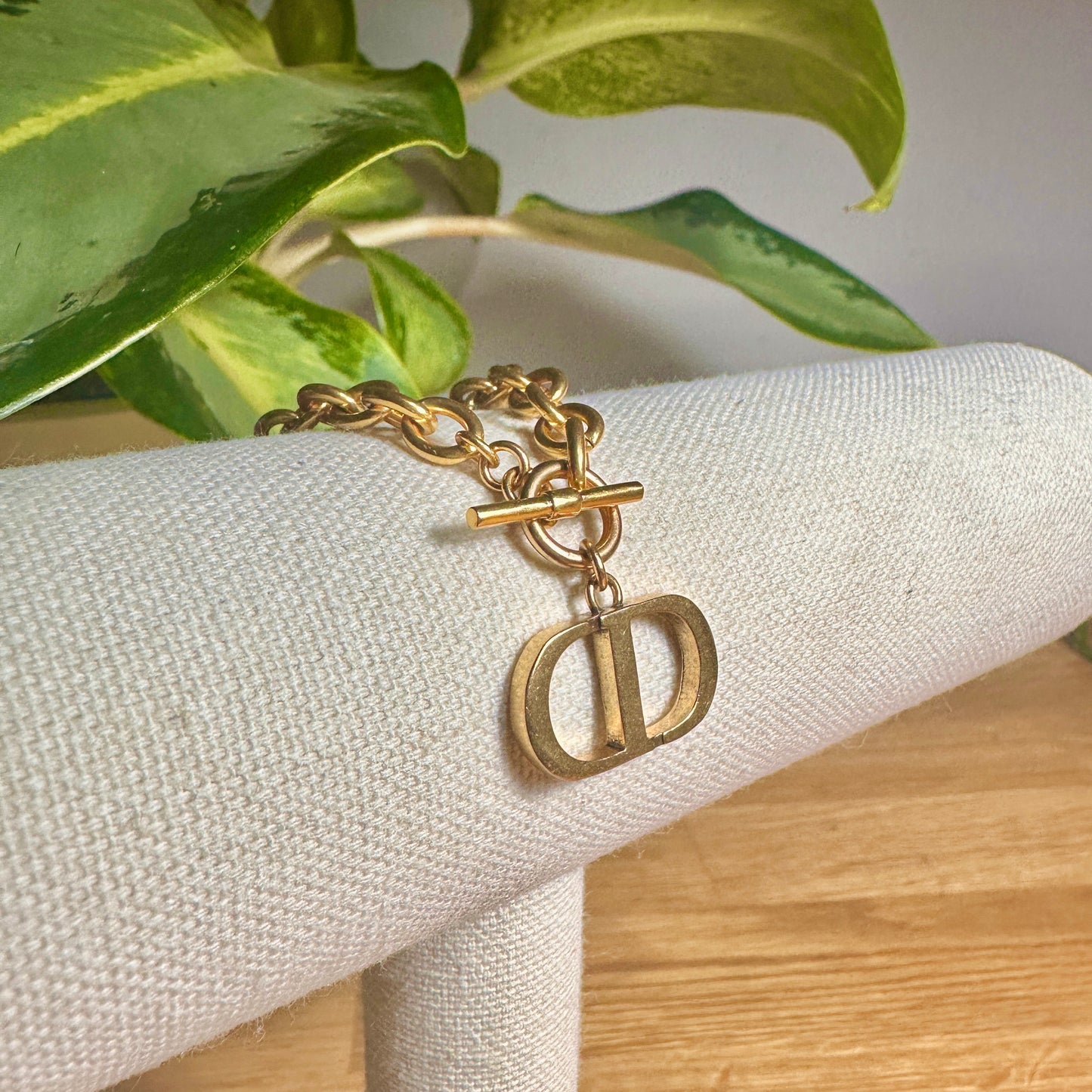 Christian Dior CD Hoop Chain Bracelet | Reworked Vintage