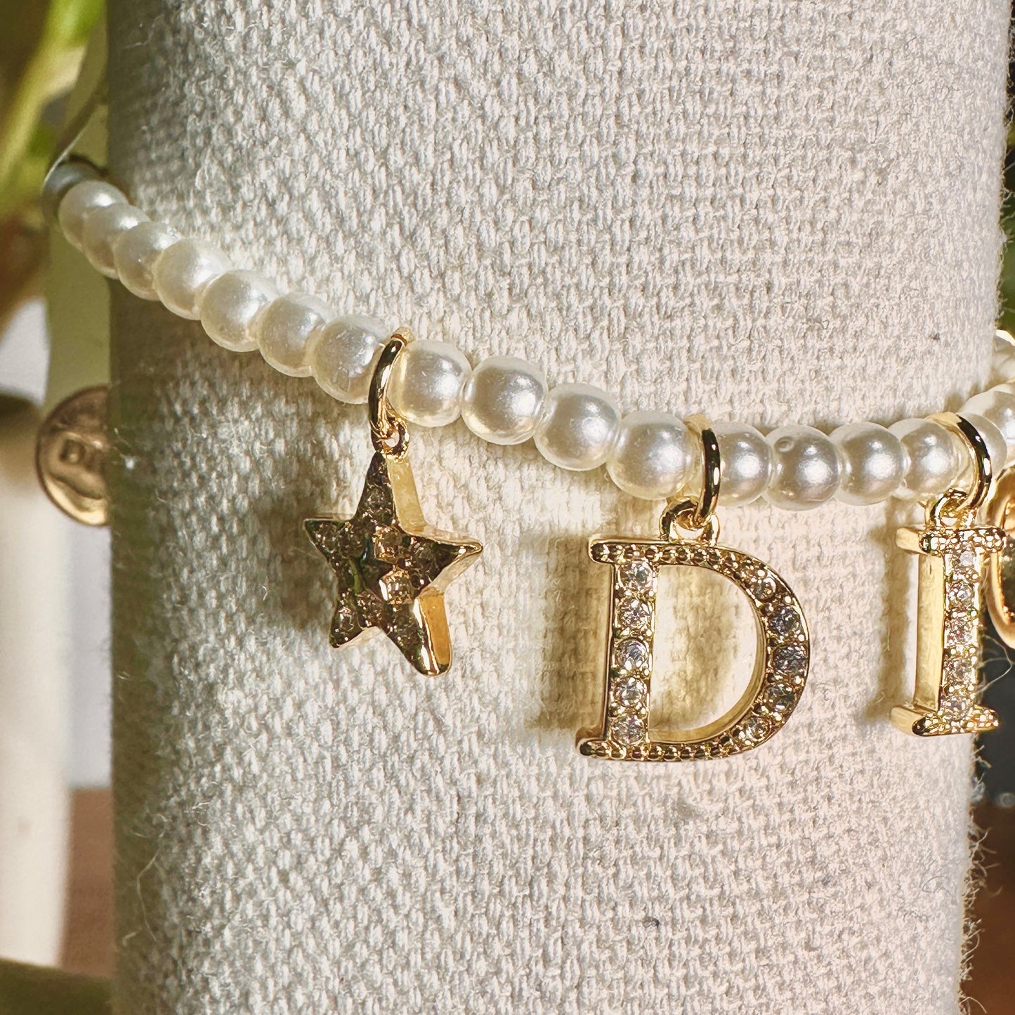 Christian Dior Spell-Out Pearl Bracelet | Reworked Vintage