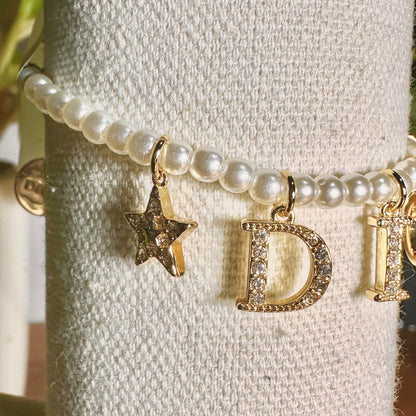 Christian Dior Spell-Out Pearl Bracelet | Reworked Vintage