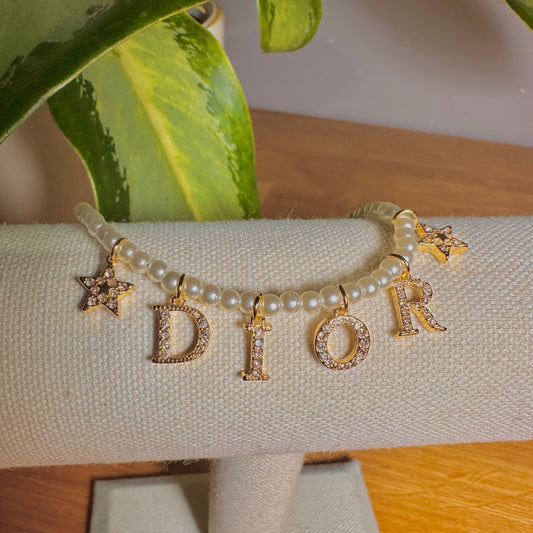 Christian Dior Spell-Out Pearl Bracelet | Reworked Vintage